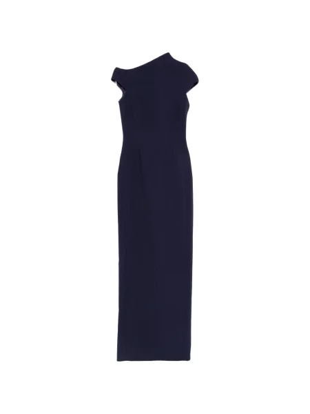 Rochie maxi Solace London asimetrică albastru