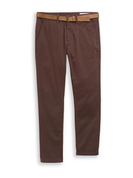 TOM TAILOR DENIM Pantaloni eleganți ciocolatiu