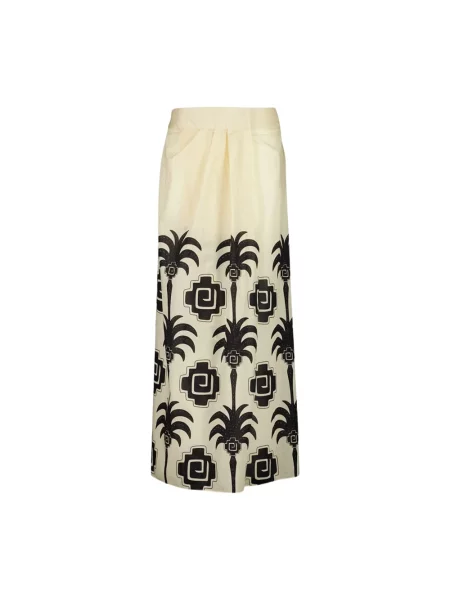 Spódnica midi Johanna Ortiz do kolan beżowa