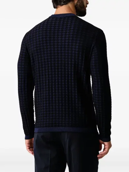 Pulover Armani Exchange cu imprimeu geometric albastru