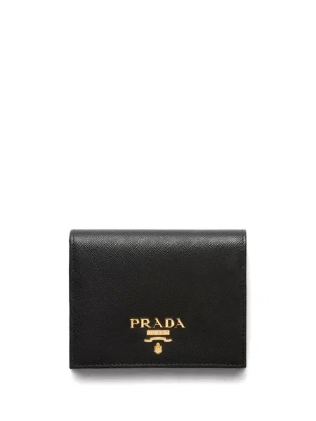 Portofel Prada din piele cu imagine negru