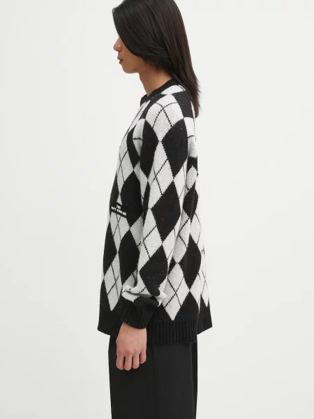 Πουλόβερ με προσθήκη μαλλιού Undercover Sweater μαύρο