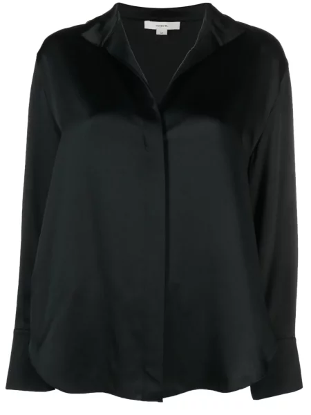 Bluză Vince de mătase lungă negru