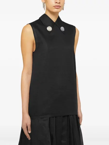 Bluză Jil Sander fără mâneci negru