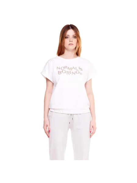 Scurt tricou Leone 1947 cu mâneci scurte alb
