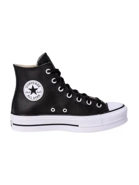 Converse Chuck Taylor All Star Platform Leather High-Top Kobiety Buty sportowe Converse Size: czarny