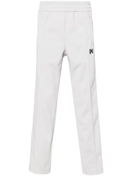 Pantaloni Palm Angels cu broderie gri