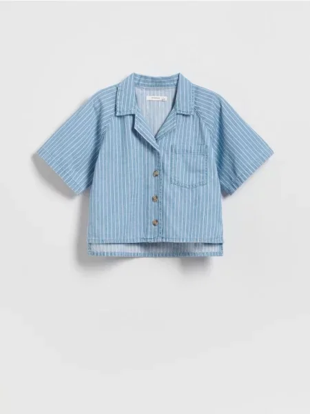 Reserved Jeansowa koszula w niebieski