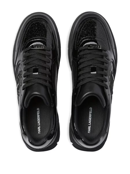 Sneakers Karl Lagerfeld Jeans με κορδόνια με δαντέλα μαύρο