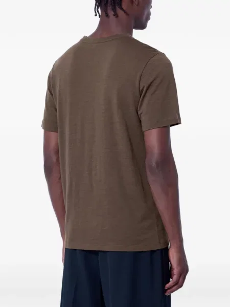 Scurt tricou Jil Sander cu decolteu rotund maro