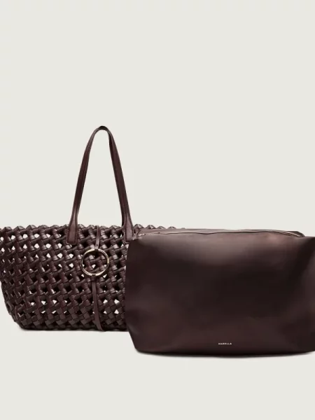 Marella Geantă shopper + borsetă MLASPUMA maro