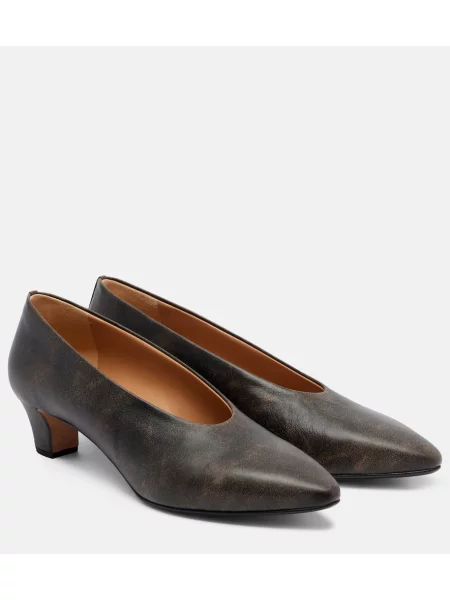 Pantofi cu toc Calvin Klein Collection din piele negru