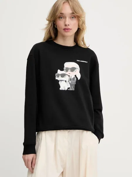 Karl Lagerfeld bluza z nadrukiem czarny