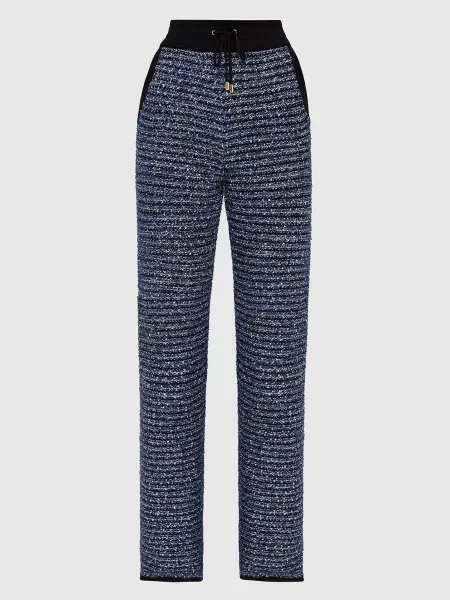Брюки Balmain с пайетками синие