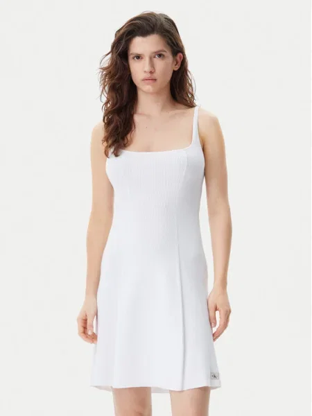 Calvin Klein Jeans Každodenné šaty biela