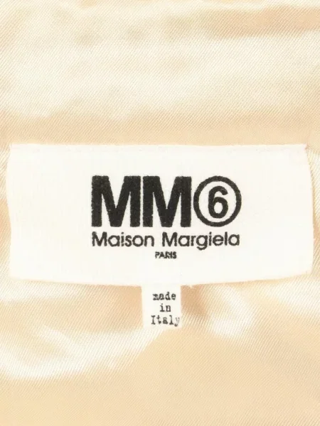 Geacă Mm6 Maison Margiela din piele de oaie alb