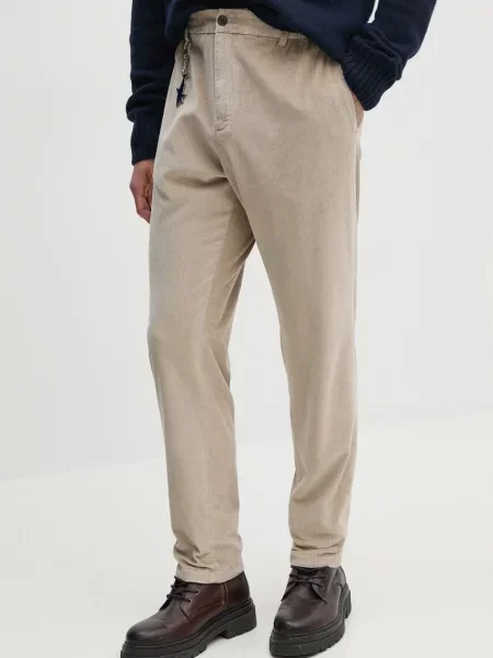 Paul&Shark pantaloni de catifea cord drept bej