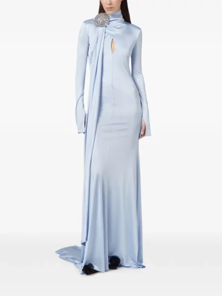 Rochie maxi Giuseppe Di Morabito drapată albastru