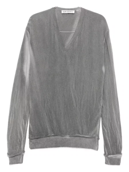Pulover Our Legacy cu decolteu în V gri