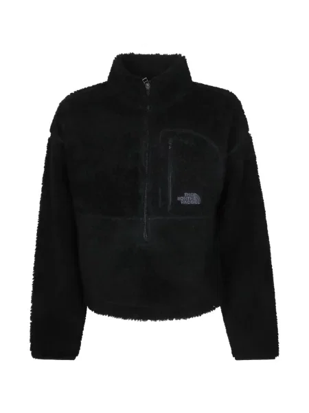 Geacă The North Face cu broderie din fleece negru