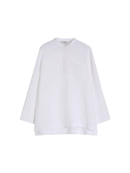 Lniana bluzka Max Mara biała