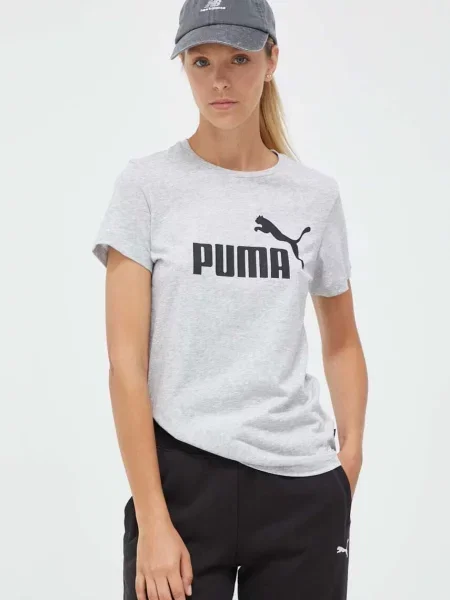 Тениска Puma с автограф сиво