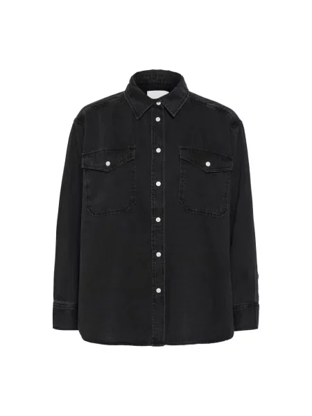 Bluzka Part Two z kieszeniami na piersi czarna