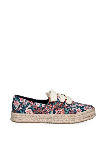 Espadrile Toms cu model floral cu platformă cu imagine albastru