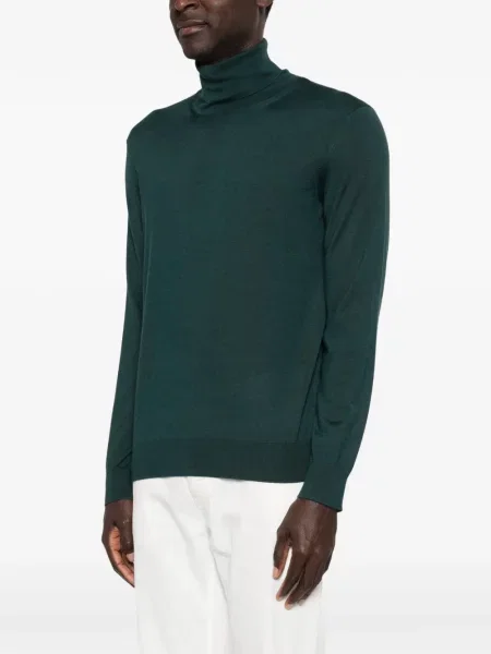 Sweter z golfem Zegna zielony