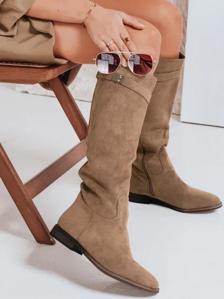 Čizme Dstreet od brušene kože