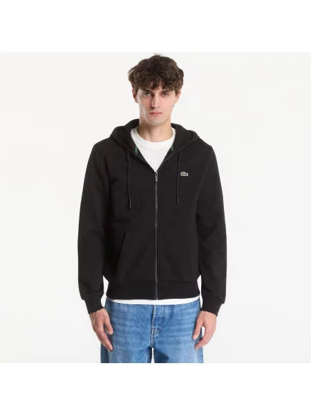 Hanorac cu glugă Lacoste negru