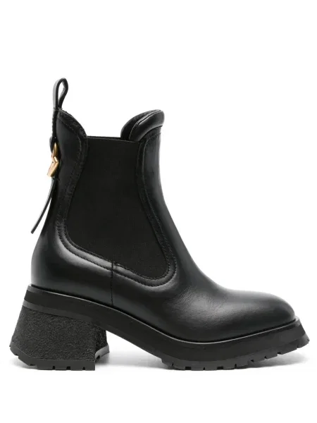 Botine chelsea Moncler din piele negru