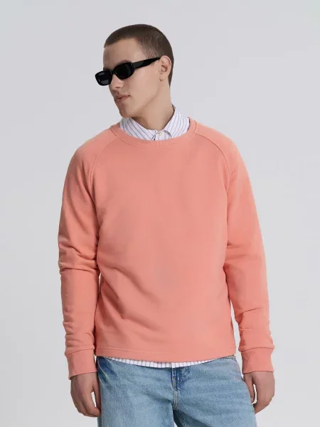 Світшот Роза кораловий бавовна/поліестер