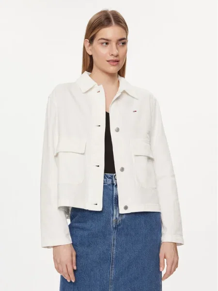 Tommy Jeans Geacă de blugi alb