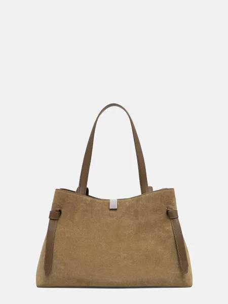 Geantă shopper Yuzefi din piele verde