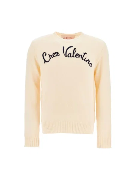 Sweter Valentino Garavani wełniany żółty