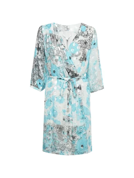 Rochie mini Dvf Diane Von Furstenberg cu buline plic albastru
