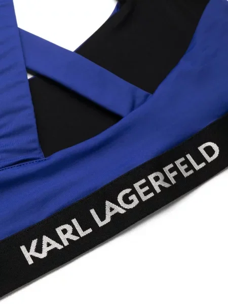 Топ Karl Lagerfeld с принт синьо