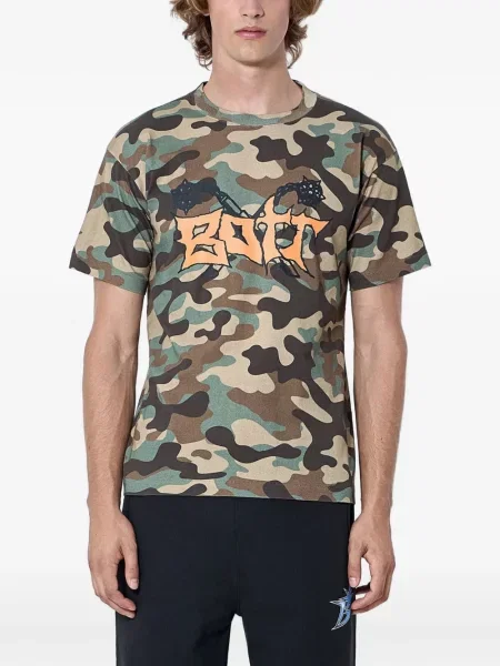 Tricou Bott cu imagine cu model camuflaj maro