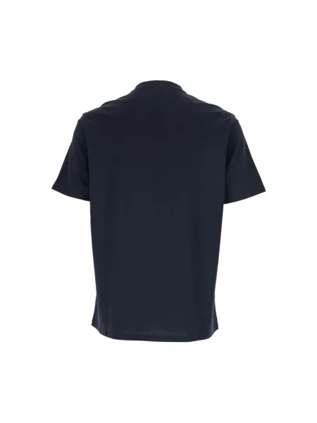 Koszulka Emporio Armani z nadrukiem z dżerseju niebieska