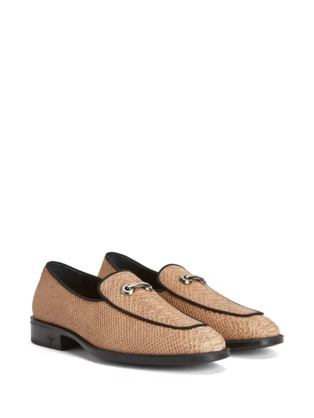 Iš natūralios odos loaferiai Giuseppe Zanotti ruda