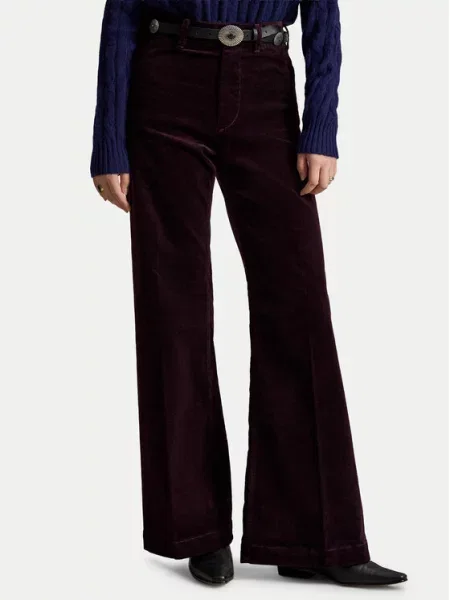 Polo Ralph Lauren Szövet nadrág Bordó Flare Fit