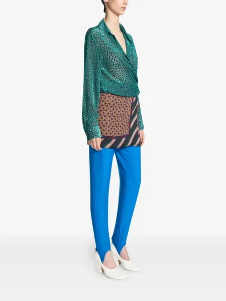 Bluzka Dries Van Noten kopertowa zielona