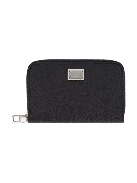 Portfel Dolce And Gabbana skórzany elegancki czarny