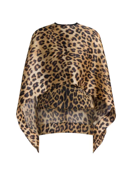 Top Alberta Ferretti cu imagine cu model leopard maro