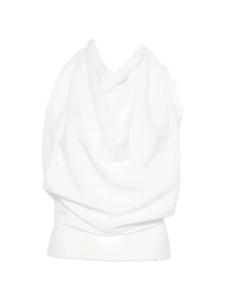 Bluzka Marrakshi Life drapowana z dekoltem halter biała