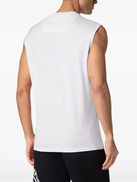 Košile Plein Sport s kulatým výstřihem s aplikacemi bílá