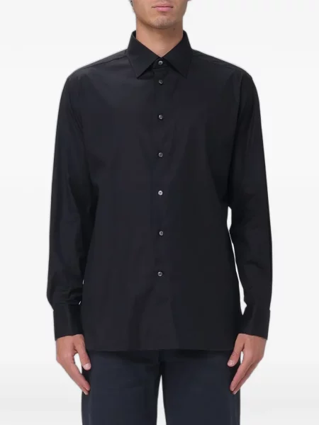 Cămașă Zegna din poplin negru