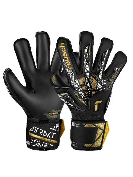 REUSCH Športové rukavice Attrakt Gold X Evolution Cut Finger Support zlatá / čierna biela