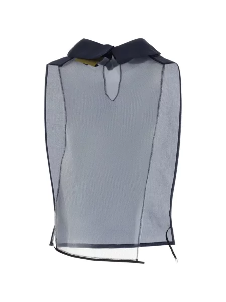 Top Jejia de mătase albastru